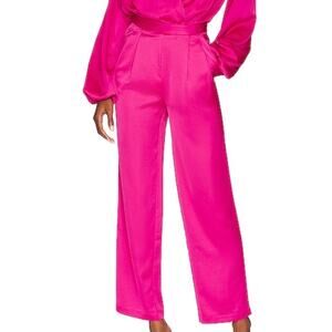 Lovers and Friends Taylor Trouser Pant in Hot Pink XS